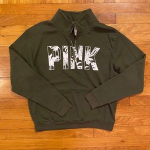 PINK half zip sweatshirt